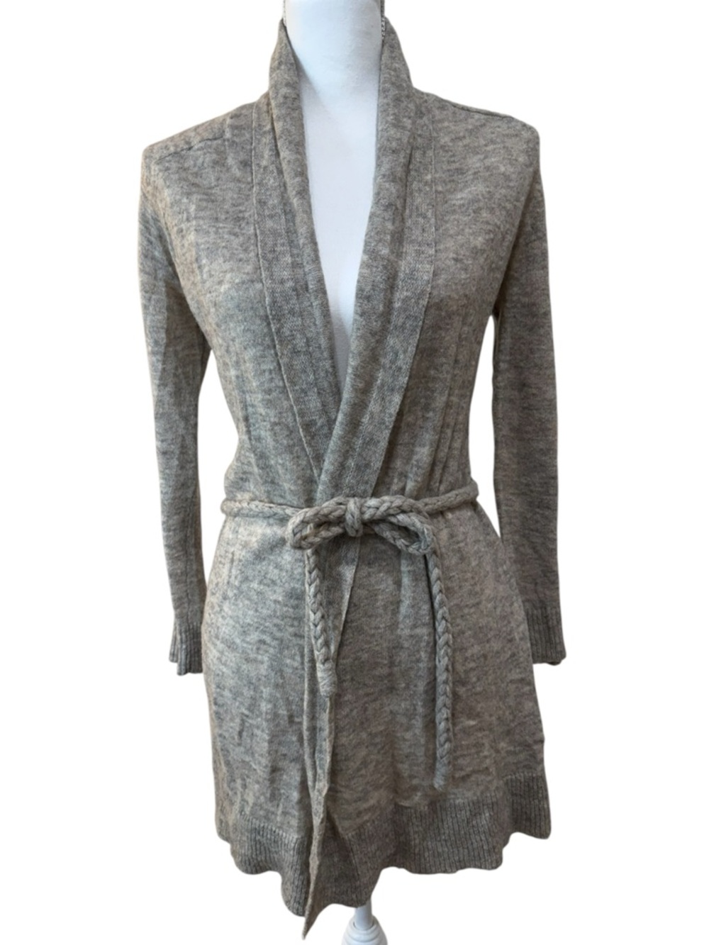 Theory ILA/WENGE Belted Long Cardigan Alpaca Wool Blend Heathered Oatmeal
P/TP